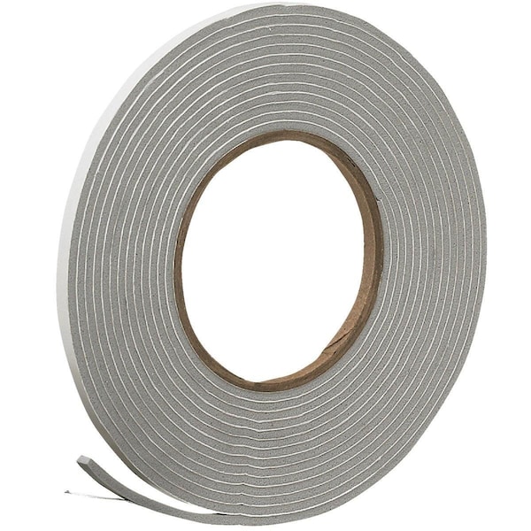 All-Source 1/4in. W x 1/8in. T x 17' L Gray Foam Weatherstrip Tape - V442HDI