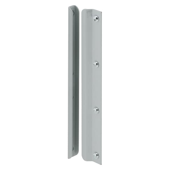 Prime-Line 12 in. Gray Painted Steel Constructed Latch Shield, For Swing-In Doors Single Pack - U 9513