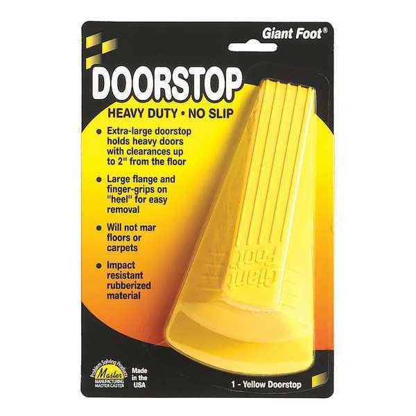 Giant Foot Door Wedge XL, Thermo Plastic, Yellow, 2"H x 3-1/2"W - 29966