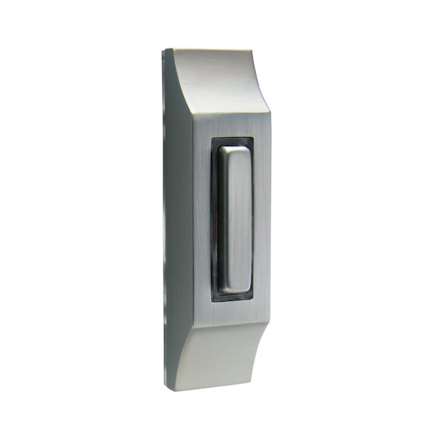 Iq America DP1234A  Contemporary Satin Nickel Lighted Pushbutton Doorbell - DP1234A