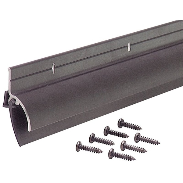 M-D Building Products Door Sweep, 36 in L, 1-7/8 in W, Aluminum Flange, Vinyl Insert - 68734