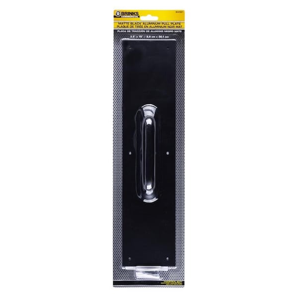 Brinks Commercial Brinks Commercial 15 in. L Matte Black Aluminum Pull Plate - BC41021