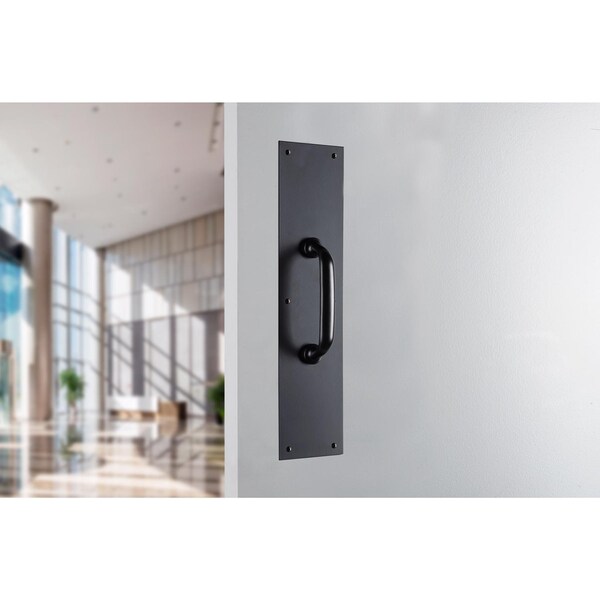 Brinks Commercial Brinks Commercial 15 in. L Matte Black Aluminum Pull Plate - BC41021