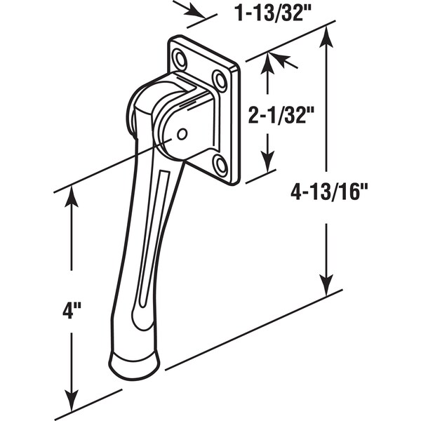 Prime-Line Heavy Duty Door Holder, Drop Down, Chrome Finish (Single Pack) - J 4537