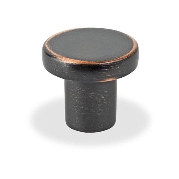 Topex Flat Circular Knob- Brushed Oil Rubbed Bronze- 28mm Overall - Z20780280010