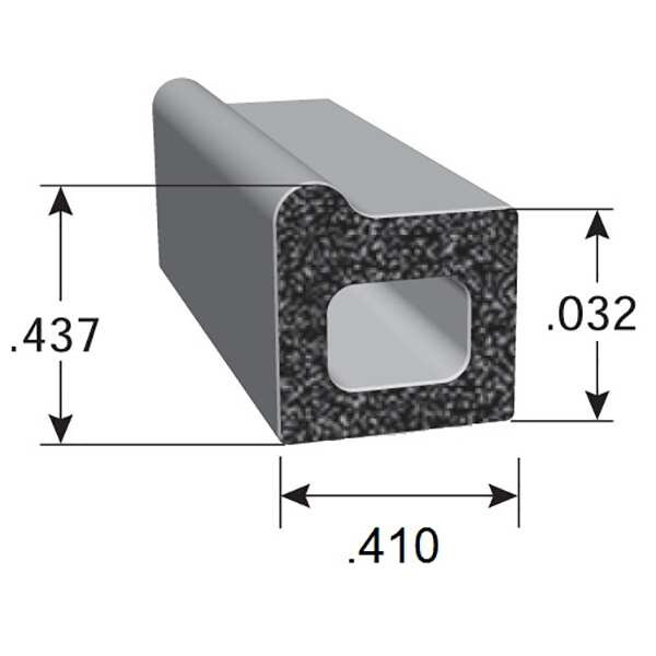 Fairchild Seal, EPDM Rubber, Black, 50 ft L - RS1032-50