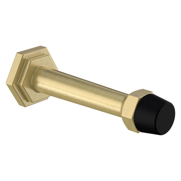 National Hardware National Hardware Powell 5/8 in. W X 3-19/32 in. L Zinc Brushed Gold Gold Door Stop Mounts to door a - N830-532