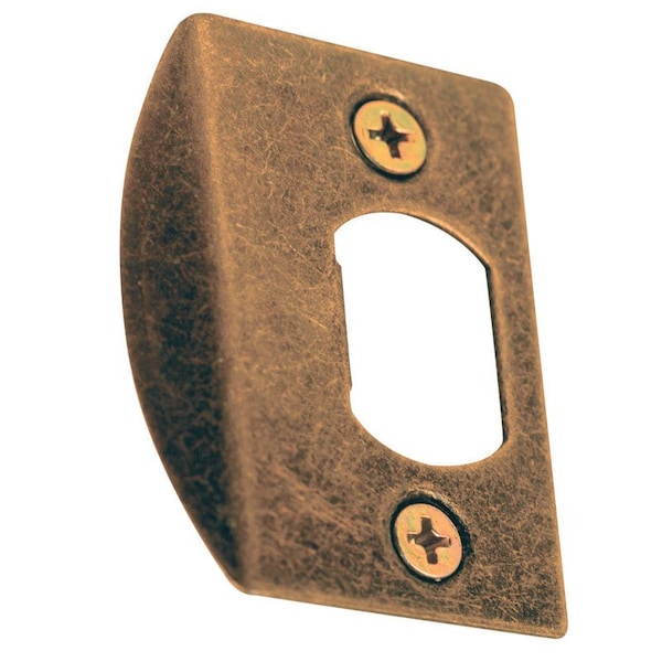Prime-Line Prime-Line 2.25 in. H X 1-5/8 in. L Antique Brass Steel Deadbolt Strike - E2308