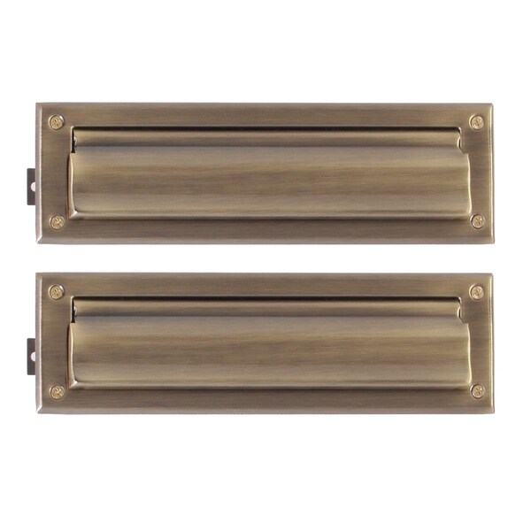 Classroom Creations Mail Slot - 3.63 in. x 13 in. - Antique Brass - CL2531842