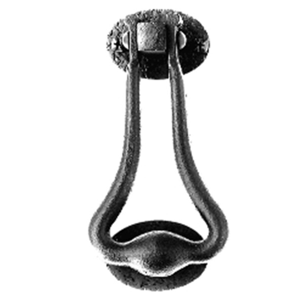 Acorn Mfg 7-1/2 Bean Door Knocker - Black Iron - RM4BG