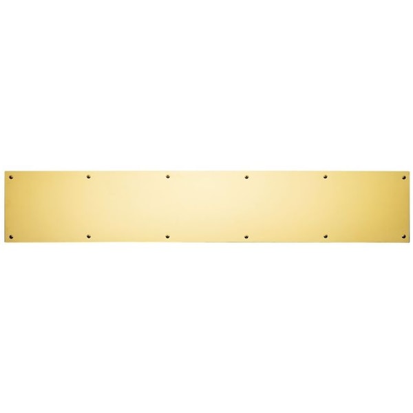Trimco Kick Plate Vis Pack Bright Brass 10"x34" - 10X34V.605