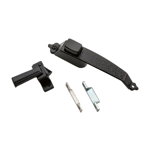 National Hardware National Hardware Black Zinc Push Button Latch 1 pk - N100-023