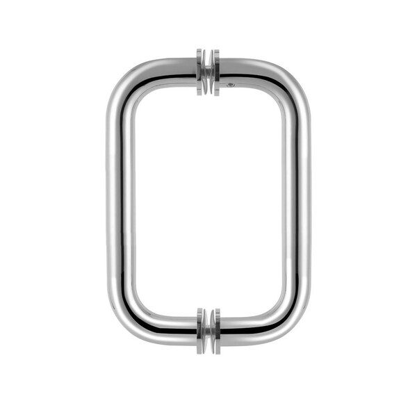 Richelieu 6inch 152 mm Center to Center Tubular BacktoBack Pull for Glass Shower Door, Chrome - SDTRDB07506140
