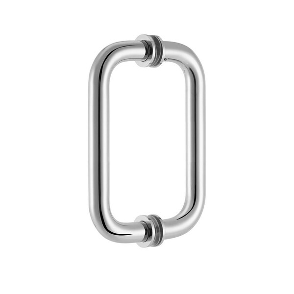 Richelieu 6inch 152 mm Center to Center Tubular BacktoBack Pull for Glass Shower Door, Chrome - SDTRDB07506140