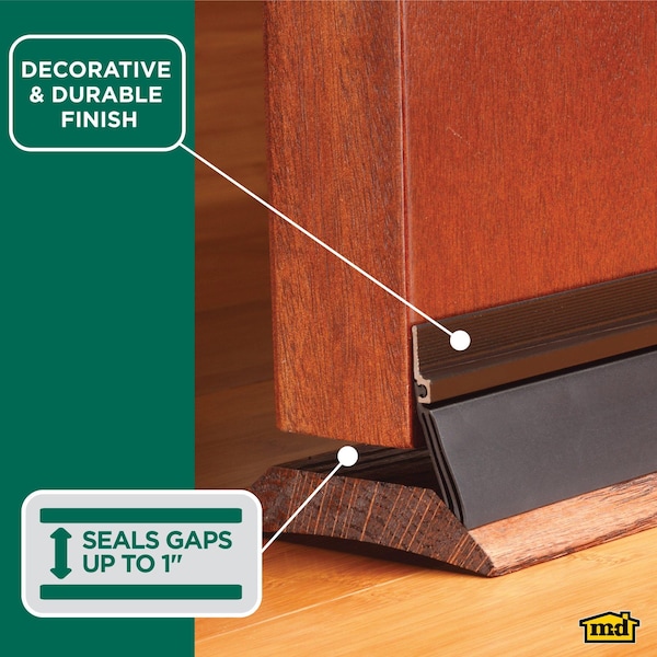 M-D Building Products 36 in. Brown Aluminum and Vinyl CINCH Self-adhesive Door Sweep - 43302