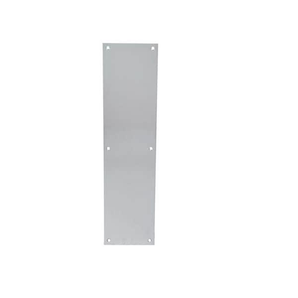 Trimco Square Corner Push Plate Satin Stainless Steel 8"x16" - 1001-11.630