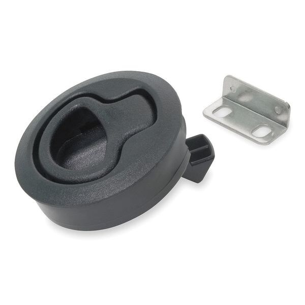 Zoro Select Slam Latch, Nonlocking, Black Plastic - 1XPD8