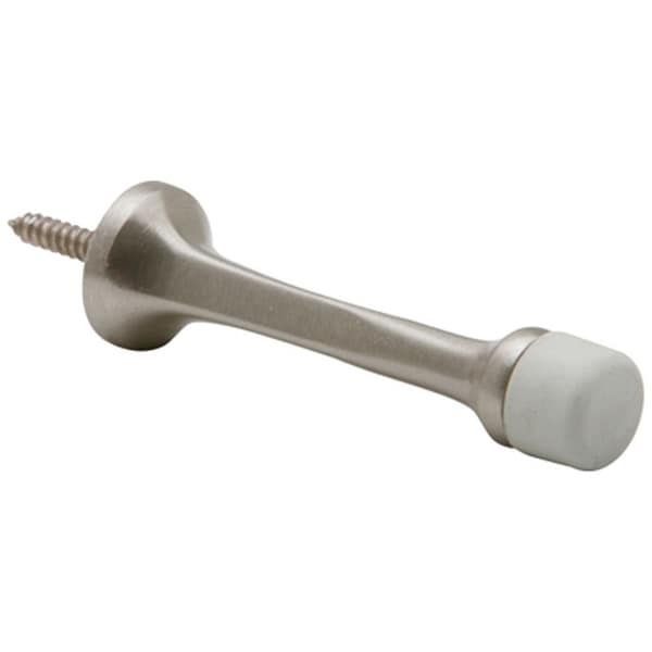 Ives Commercial Aluminum 3-3/16in Solid Door Stop Satin Nickel Finish - 61A15