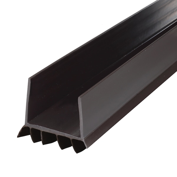 M-D Building Products 36 in. Brown Vinyl CINCH U-Shape Slide-On Under Door Seal - 43337