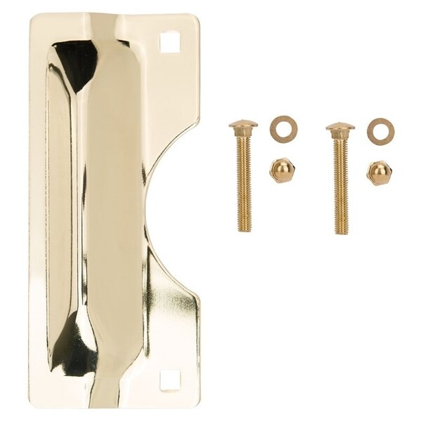 Prosource Latch Guard, Steel, Brass, 7 in H, 3 in W - HSH-012-PS