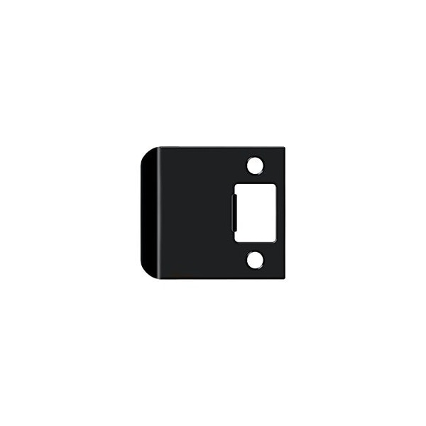 Deltana Extended Lip Strike Plate, 2 1/4 x 2-1/2 in Paint Black - SPE250U19