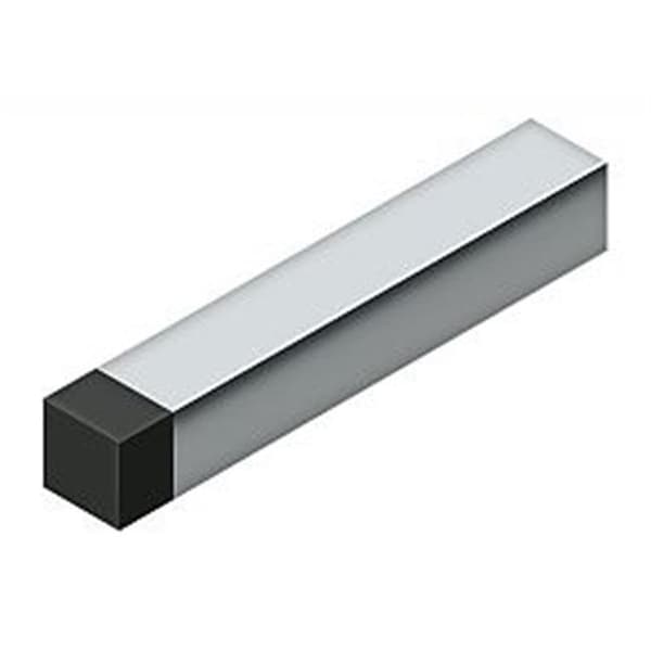 Patioplus 4 in. Modern Square Baseboard Bumper; Polished Chrome - PA1635108