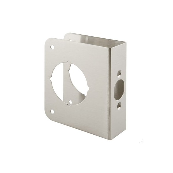 Prime-Line Stainless Steel Lock and Door Reinforcement Plate for 1-3/8 In. Thick Doors, Stainless Steel Finish - U 9589