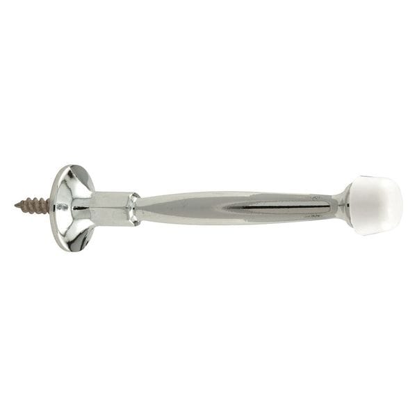 Primeline Tools Rigid Door Stop, 4 in. Reach, Diecast Construction, Chrome Plated (5 Pack) - MP9136