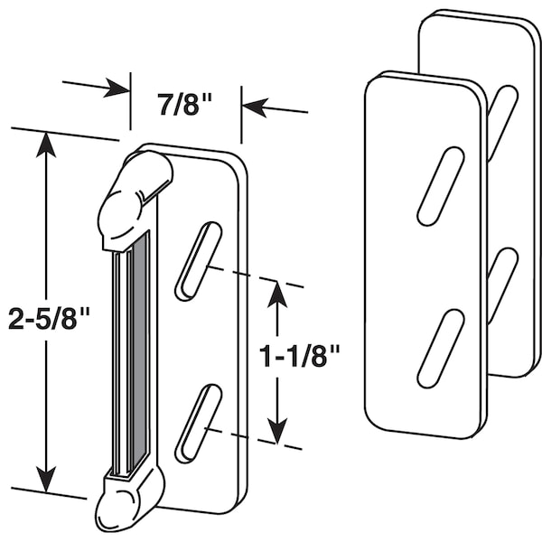 Prime-Line Aluminum Painted Black, Spring-Loaded Screen Door Strike Plate Single Pack - K 5004