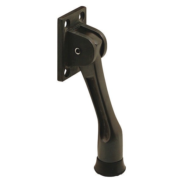 Primeline Tools Door Holder, 4 in, Zinc Diecast, Bronze-Plated Finish, Drop Down, Heavy Duty (Single Pack) - MP4538