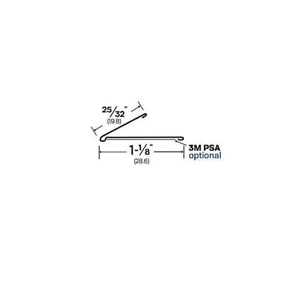 Strybuc 84in Metal Weatherstrip SS - 63M-170-84