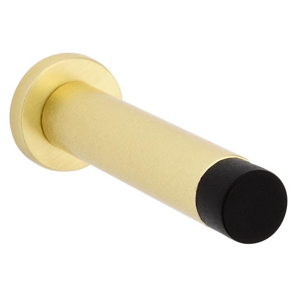 National Hardware National Hardware Cooper 1 in. W X 3 in. L Aluminum Brushed Gold Door Stop Mounts to door and wall - N830-523