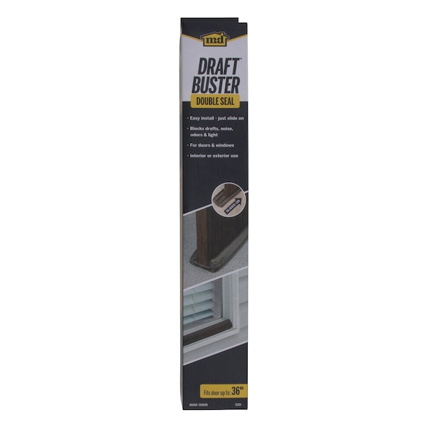 M-D Building Products 36 in. Brown Foam & Fabric Draft Buster Double Seal for Doors & Windows - 43200