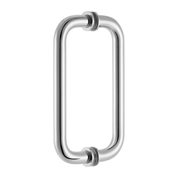 Richelieu 8inch 203 mm Center to Center Tubular BacktoBack Pull for Glass Shower Door, Chrome - SDTRDB07508140