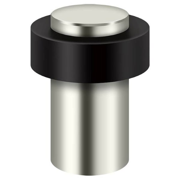 Deltana Round Universal Floor Bumper Bright Nickel 3" - UFB7500U14