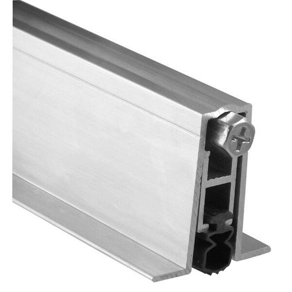 Perfectpatio 36 in. Full Mortise Automatic Door Bottom with Prene Mill, Aluminum - PE1633651