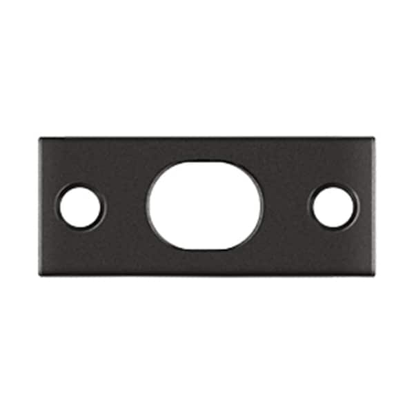 Dendesigns Brass Strike Plate for 12 in. Flush BoltOil-Rubbed Bronze - DE590555
