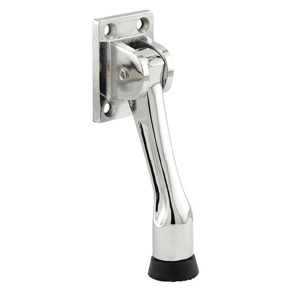 Primeline Tools Door Holder, 4 in., Zinc Diecast, Chrome-Plated Finish, Drop Down (Single Pack) - MP4537