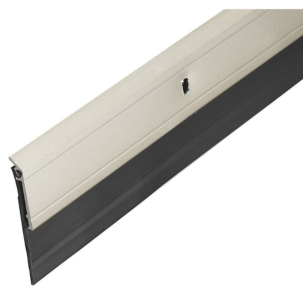 Frost King Door Sweep, 36 in L, 2 in W, Aluminum Flange, Vinyl Insert - A62/36SN