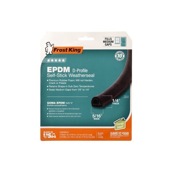 Thermwell Products 516x14x17 WTHR Strip - V25BK