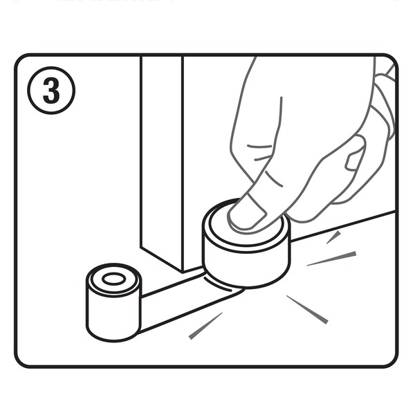 Prime-Line Door Stop w/ Door Retainer on Pivoting Arm, White, w/Adhesive Back, For 1-3/4 in. Thick Door - U 101112
