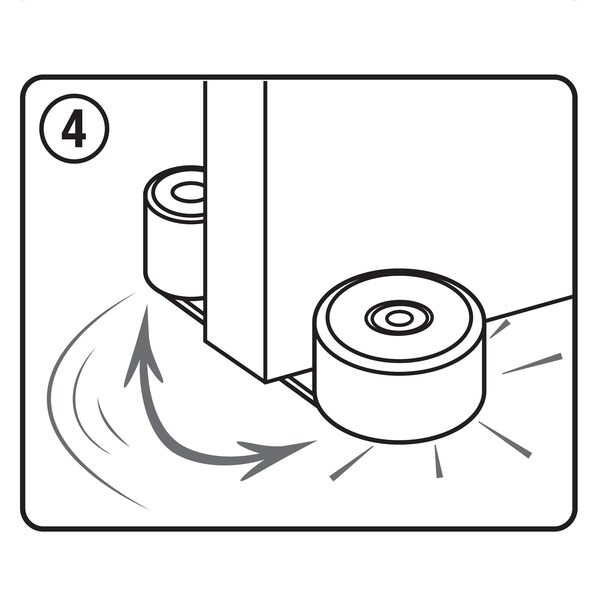Prime-Line Door Stop w/ Door Retainer on Pivoting Arm, White, w/Adhesive Back, For 1-3/4 in. Thick Door - U 101112