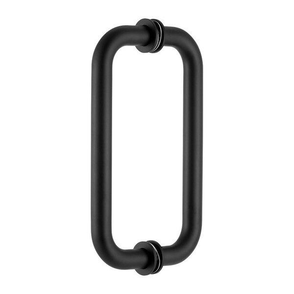 Richelieu 8inch 203 mm Center to Center Tubular BacktoBack Pull for Glass Shower Door, Matte Black - SDTRDB07508900