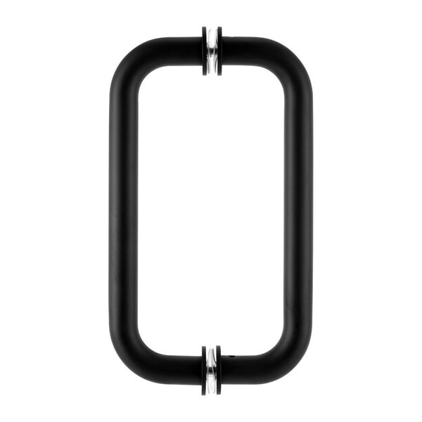 Richelieu 8inch 203 mm Center to Center Tubular BacktoBack Pull for Glass Shower Door, Matte Black - SDTRDB07508900
