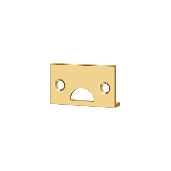 Deltana 1-7/8 Height Strike Plate For Surface Bolts Angle Lifetime Polished Brass - 178AST003
