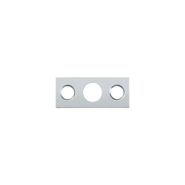 Deltana Solid Brass Strike Plate For 7 Flush Bolt, Polished Chrome Finish, 10PK - SP7FBR26-XCP10