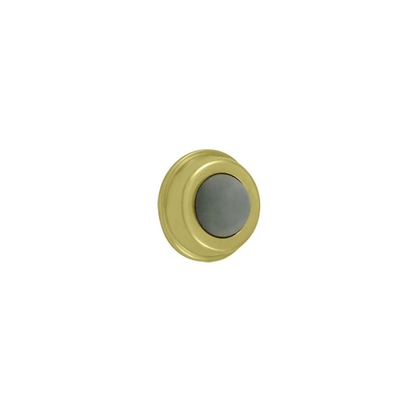 Deltana WB100U3 Flush Bumper Door Stop Polished Brass, 10PK - WB100U3-XCP10