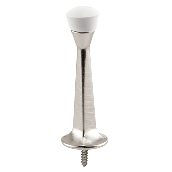 Prime-Line Rigid Door Stop, 3 in. Reach, Diecast Construction, Satin Nickel 10 Pack - MP10403-10