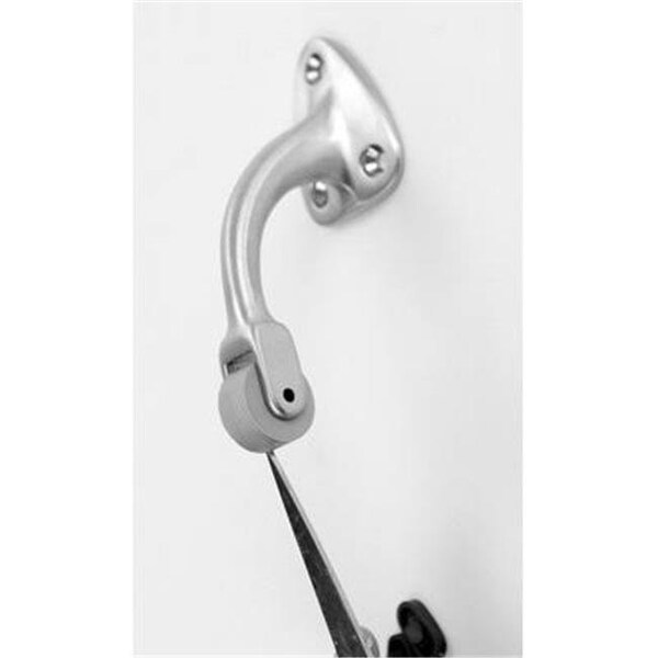 Don-Jo Don-Jo Manufacturing 1488-626 Brushed Chrome Curved Roller Bumper Door Stop - 1488-626