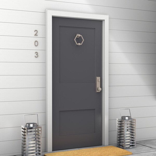 National Hardware National Hardware Powell 4 in. L Satin Nickel Die Cast Zinc Door Knocker - N336-707